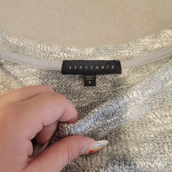 Sanctuary Easy Street Popover Sweater Grey Size Small - Picture 5 of 9